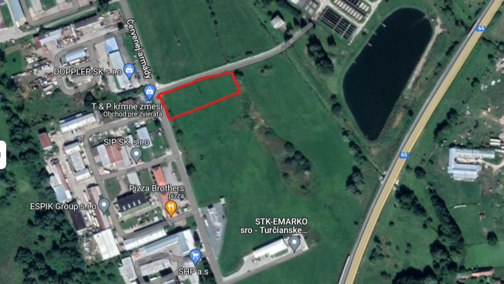 Priemyselný pozemok 1900 m2 Diviaky - Turčianske Teplice